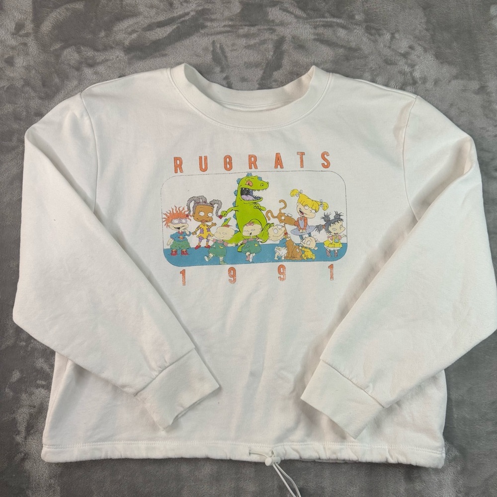 Nickelodeon Rugrats Graphic Sweater M Womens White
